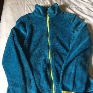 Blue Fuzzy Zip Up